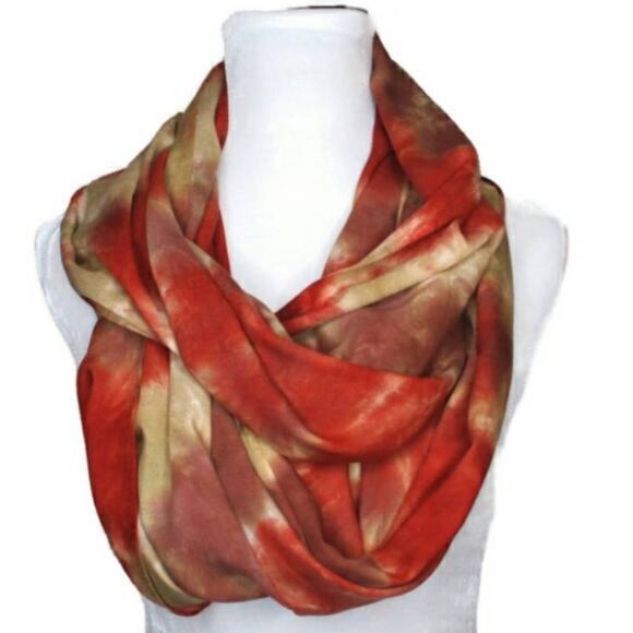 NEW Artisan Hand-Dyed Scarf Infinity Wrap Galaxy Tie‎ Dyed Print One Size - Picture 2 of 6